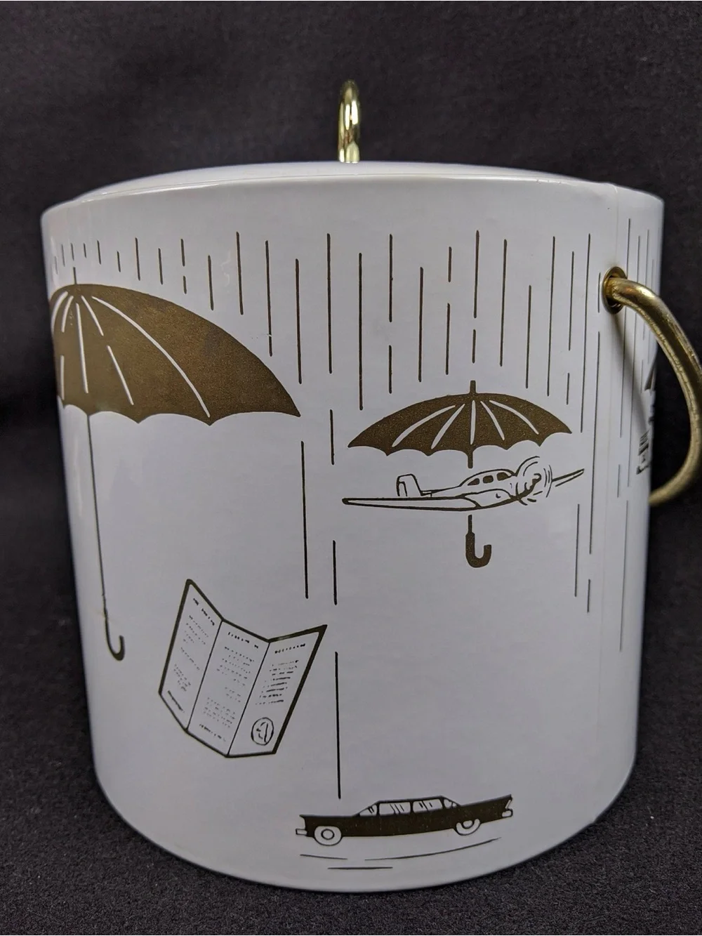Vintage Mid-Century Travelers Insurance Agency  Ice Bucket - Designed by Rongo